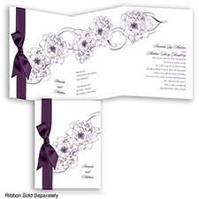 Dreamy Roses - Plum - Invitation