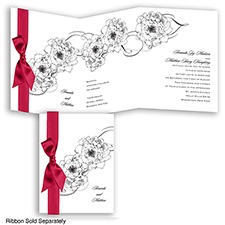 Dreamy Roses - Black - Invitation