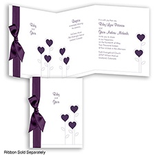 Heart's Garden - Plum - Invitation