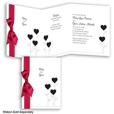 Heart's Garden - Black - Invitation