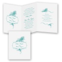 Peacock Monogram - Invitation