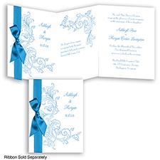Romantic Filigree - Cornflower - Invitation