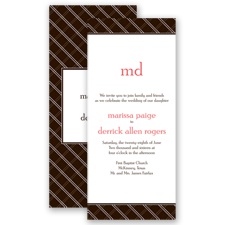 Classic Lines - Chocolate - Invitation
