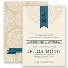 Shangri Love - Peacock - Invitation