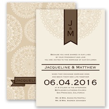 Shangri Love - Chocolate - Invitation