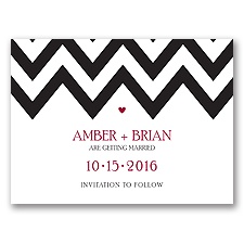 Chevron Sweethearts - Save the Date Card