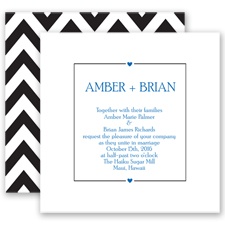 Chevron Sweethearts - Horizon - Invitation