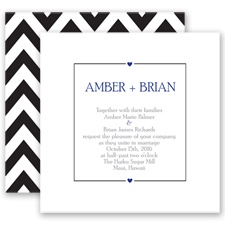 Chevron Sweethearts - Regency - Invitation