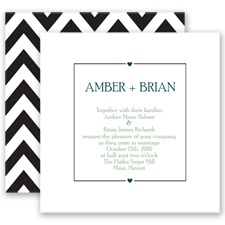 Chevron Sweethearts - Gem - Invitation
