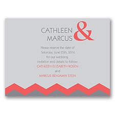 Chevron Style - Guava - Save the Date