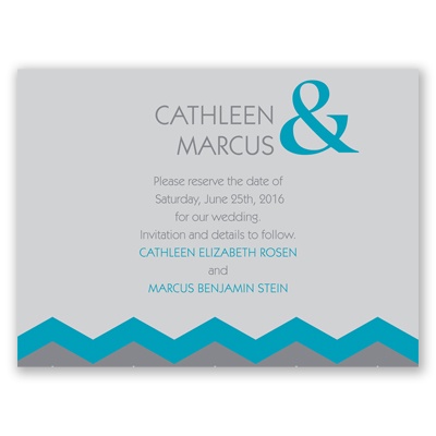 Chevron Style - Malibu - Save the Date