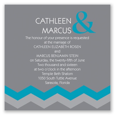Chevron Style - Malibu - Invitation