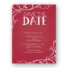 Fanciful Chalkboard - Apple - Save the Date