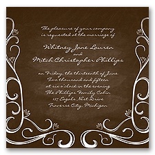 Fanciful Chalkboard - Chocolate - Invitation