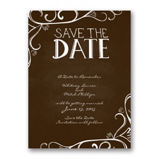 Fanciful Chalkboard - Chocolate - Save the Date