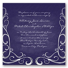 Fanciful Chalkboard - Lapis - Invitation