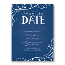 Fanciful Chalkboard - Marine - Save the Date