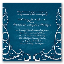 Fanciful Chalkboard - Peacock - Invitation