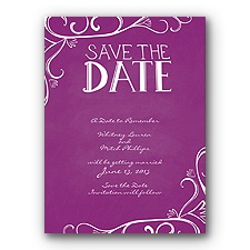 Fanciful Chalkboard - Sangria - Save the Date