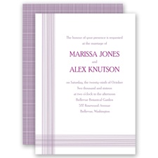 Stark Raving Plaid - Wisteria - Invitation