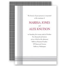 Stark Raving Plaid - Black - Invitation