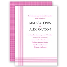 Stark Raving Plaid - Begonia - Invitation