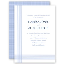Stark Raving Plaid - Bluebird - Invitation