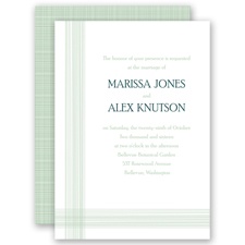 Stark Raving Plaid - Meadow - Invitation