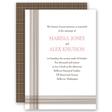 Stark Raving Plaid - Chocolate - Invitation