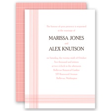 Stark Raving Plaid - Coral Reef - Invitation