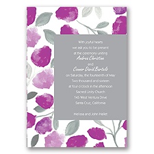 Floral Gallery - Sangria - Invitation
