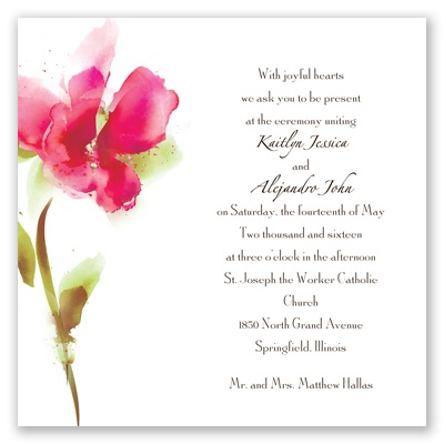 Brushstrokes - Watermelon - Invitation