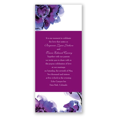 Abundant Color - Sangria - Invitation