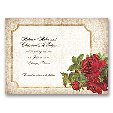 Antique Roses - Apple - Save the Date Card