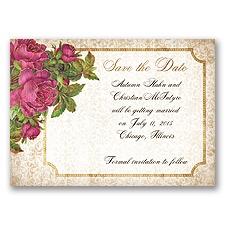 Antique Roses - Begonia - Save the Date Magnet