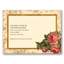 Rosie Romance - Coral Reef - Save the Date Card