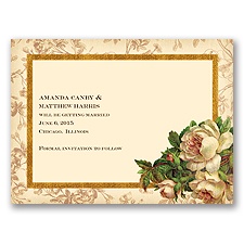 Rosie Romance - Champagne - Save the Date Card