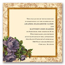 Rosie Romance - Plum - Invitation