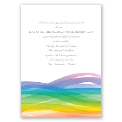 Entwined - Rainbow - Invitation