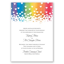 Rainbow Hearts - Invitation