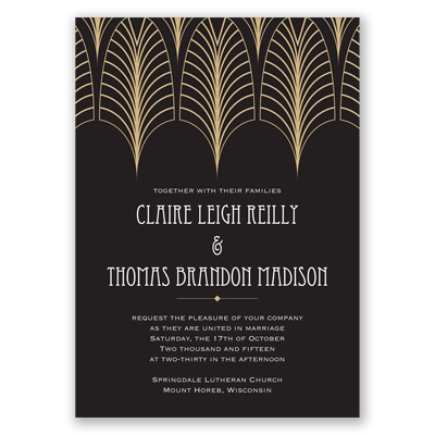 Dynamic Lines - Golden - Invitation