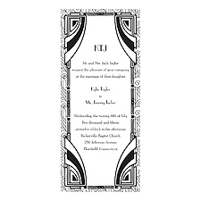 Deco Glamour - Black - Invitation