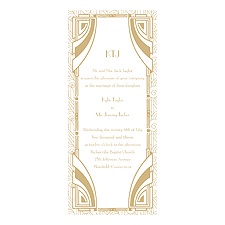 Deco Glamour - Golden -  Invitation