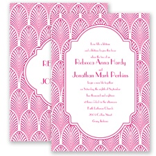 Deco Palms - Watermelon - Invitation