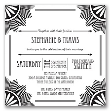 Roaring 20's - Black - Invitation