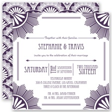 Roaring 20's - Plum - Invitation