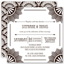 Roaring 20's - Chocolate - Invitation