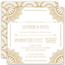 Roaring 20's - Golden - Invitation