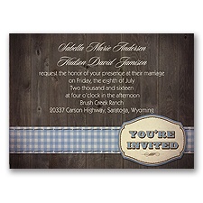 Country Fun - Blue - Invitation
