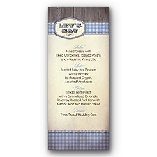 Country Fun - Blue - Menu Card